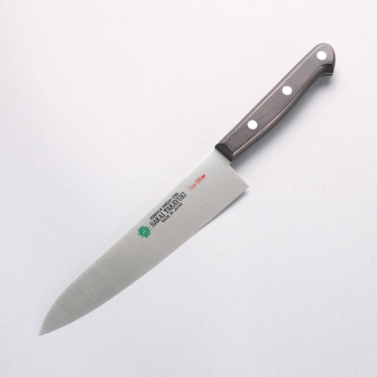 堺 孝行 グランドシェフ スウェーデン鋼 牛刀包丁 180mm 黒合板柄 - 清助刃物