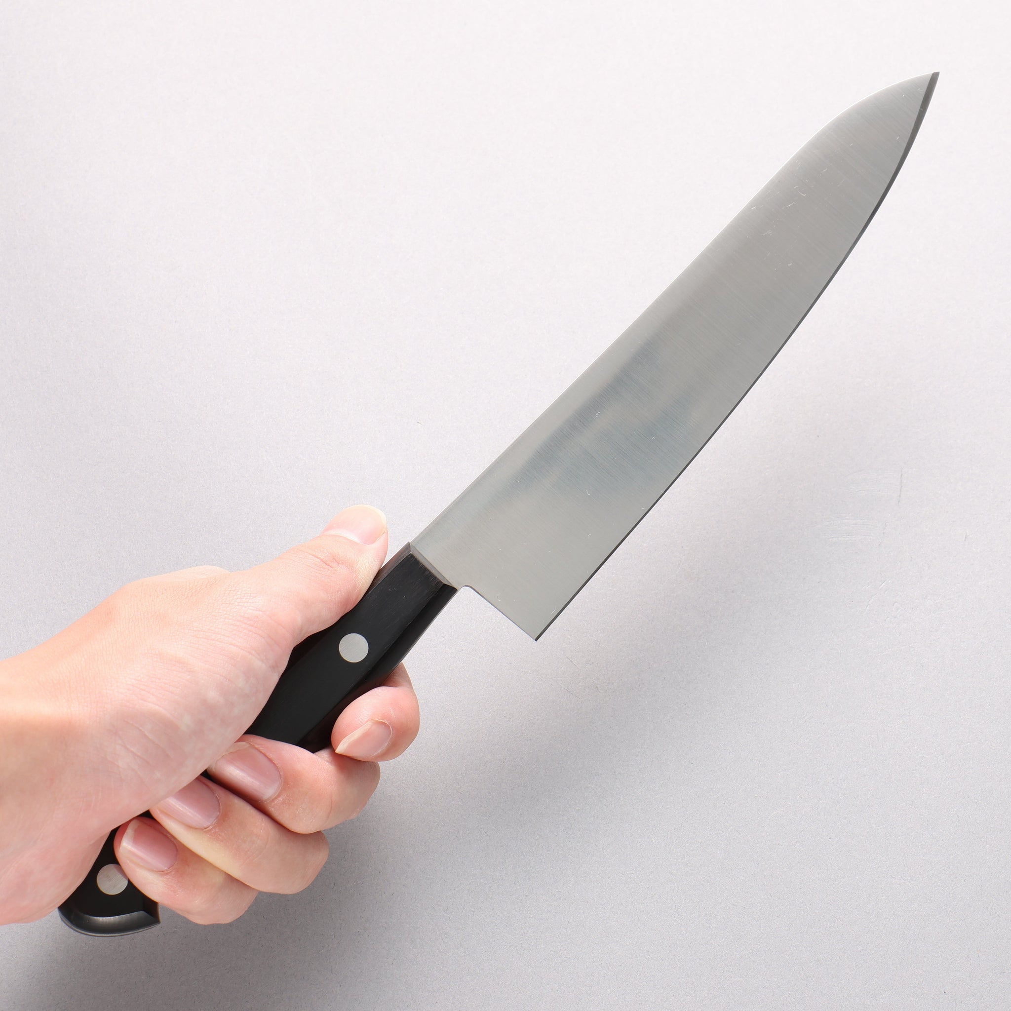 堺 孝行 グランドシェフ スウェーデン鋼 牛刀包丁 180mm 黒合板柄 - 清助刃物