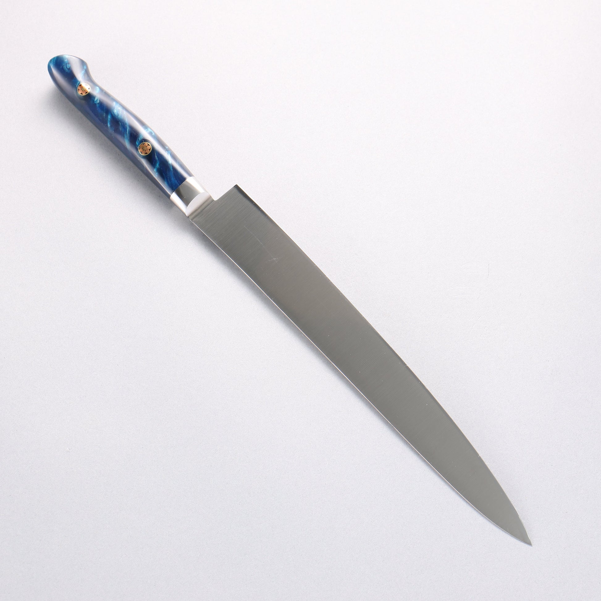 堺 孝行 グランドシェフ SP スウェーデンウッデホルム特殊鋼 筋引サーモン 240mm SP タイプ III (オーシャン)柄 - 清助刃物