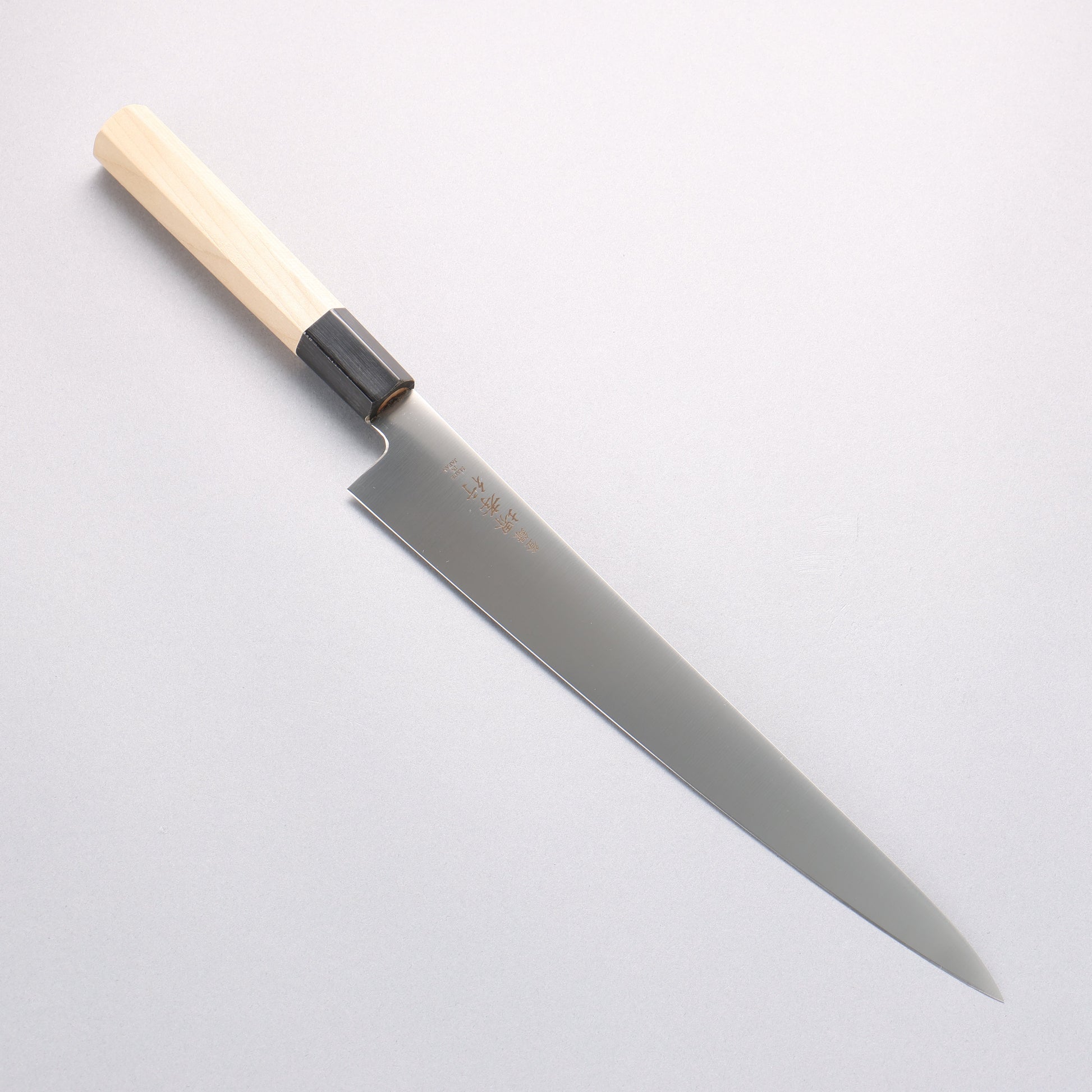 堺 孝行 グランドシェフ グランドシェフ スウェーデン鋼 筋引包丁 240mm 朴柄 - 清助刃物