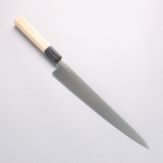 堺 孝行 グランドシェフ グランドシェフ スウェーデン鋼 筋引包丁 240mm 朴柄 - 清助刃物