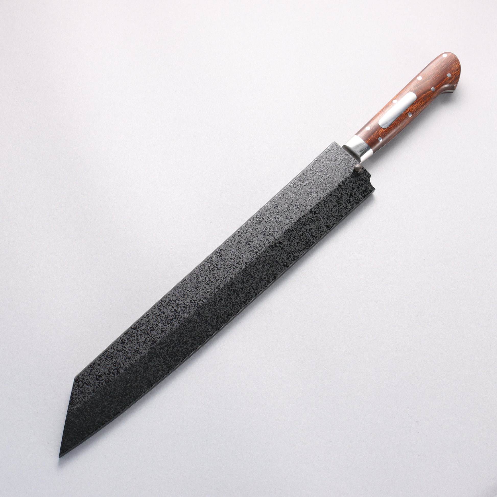 堺 孝行 グランドシェフ 【左利き用】 スウェーデン鋼 切付柳刃包丁 260mm デザートアイアンウッド（杉原モデル）柄 鞘付き - 清助刃物