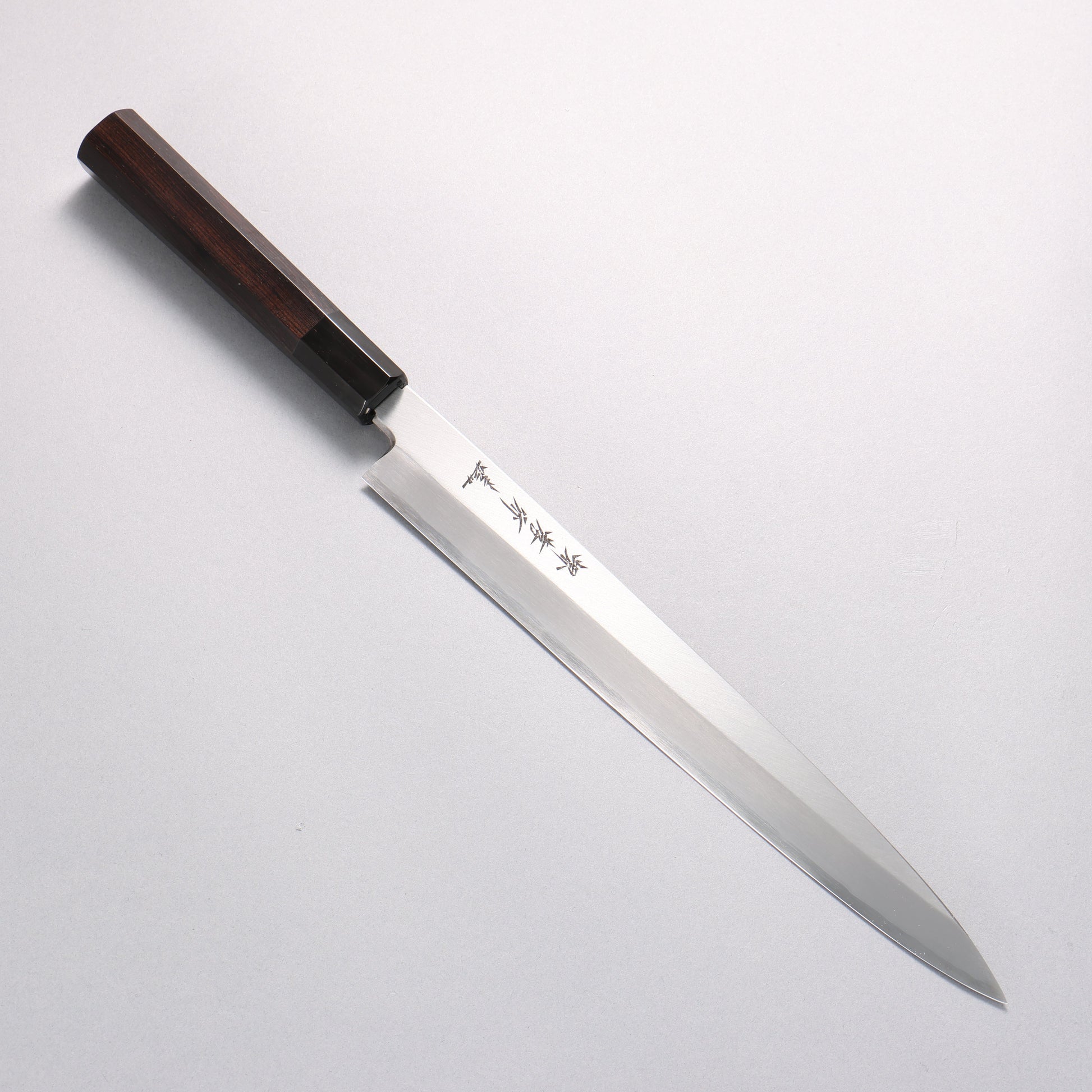 堺 孝行 銀三鋼 柳刃包丁 270mm 黒檀 (口輪：黒水牛)柄 - 清助刃物