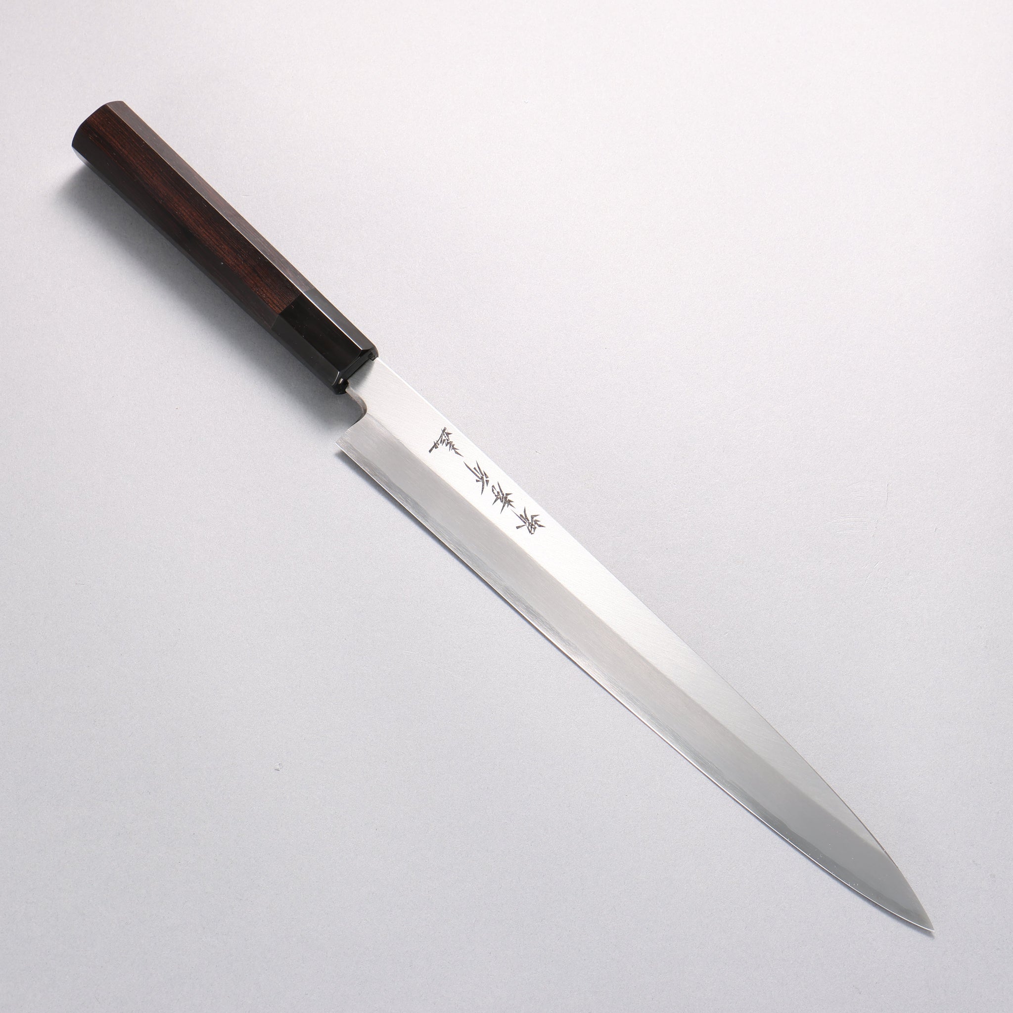 堺 孝行 銀三鋼 柳刃包丁 270mm 黒檀 (口輪：黒水牛)柄 - 清助刃物