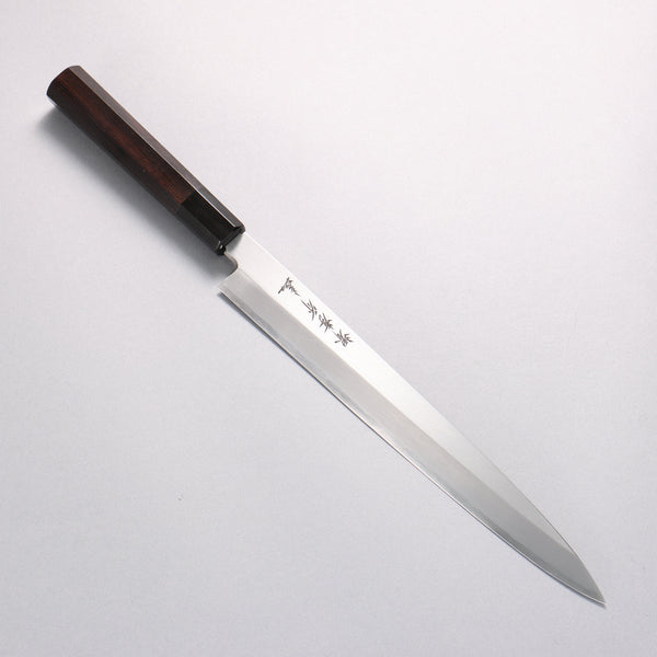 堺 孝行 銀三鋼 柳刃包丁 270mm 黒檀 (口輪：黒水牛)柄 – 清助刃物 Japan