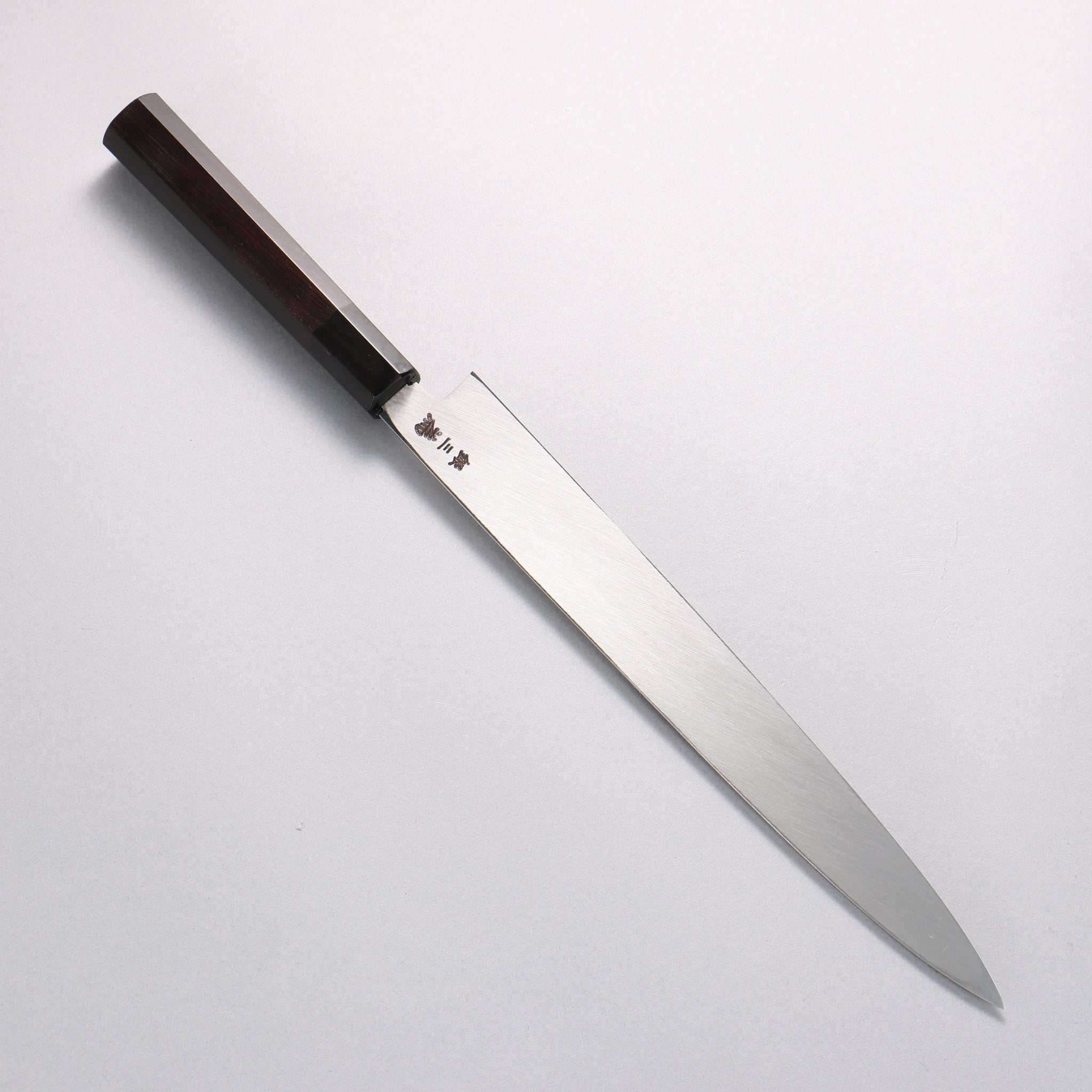 堺 孝行 銀三鋼 柳刃包丁 270mm 黒檀 (口輪：黒水牛)柄 - 清助刃物