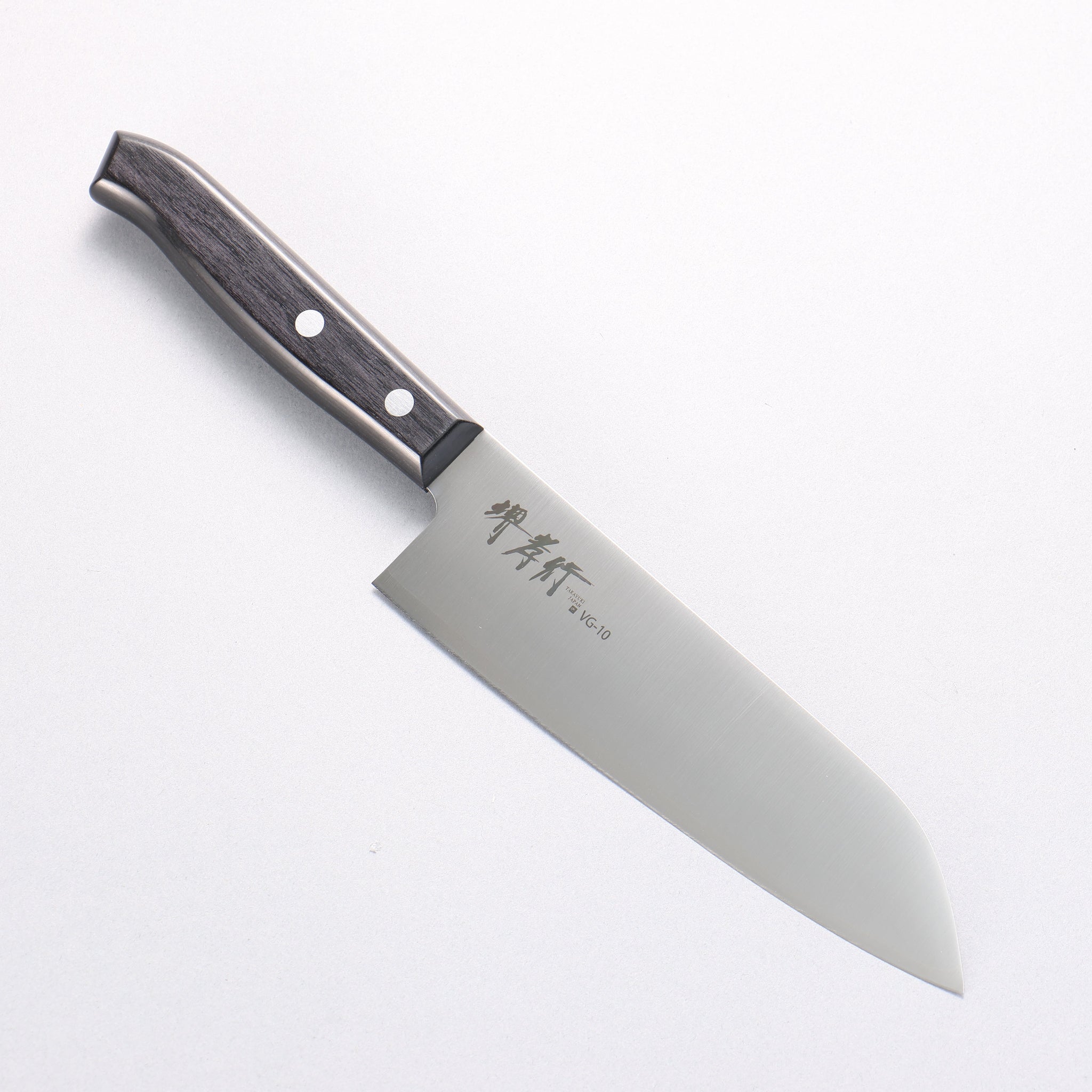 堺 孝行 すみれ V金10号 三徳包丁 165mm 黒合板柄 - 清助刃物