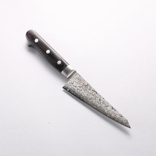 清助 V金10号 8層ダマスカス 磨き仕上げ 骨スキ包丁 150mm 黒合板柄 - 清助刃物