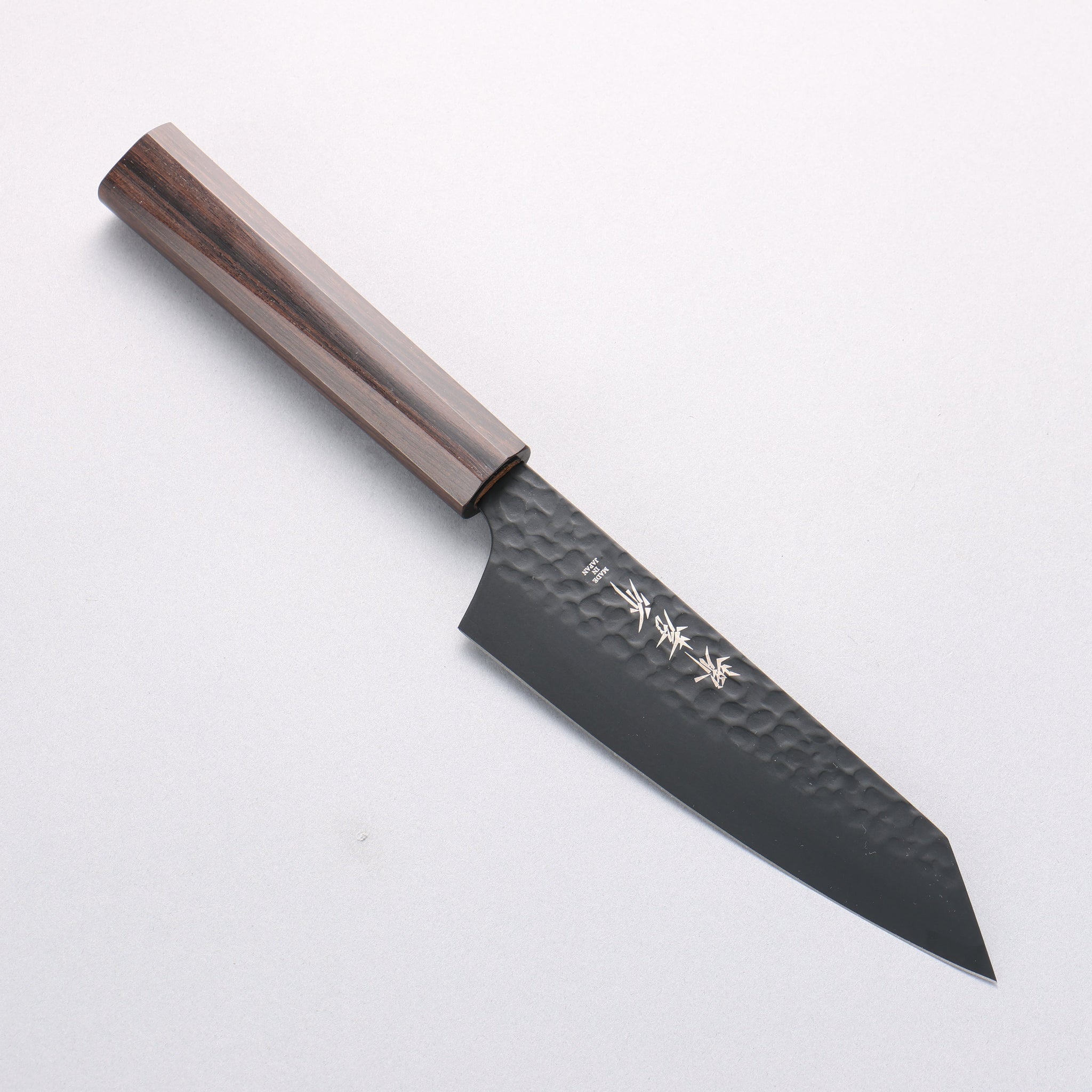 堺 孝行 黒影 V金10号 切付三徳包丁 160mm 黒檀 (6角ティアドロップ)柄 - 清助刃物