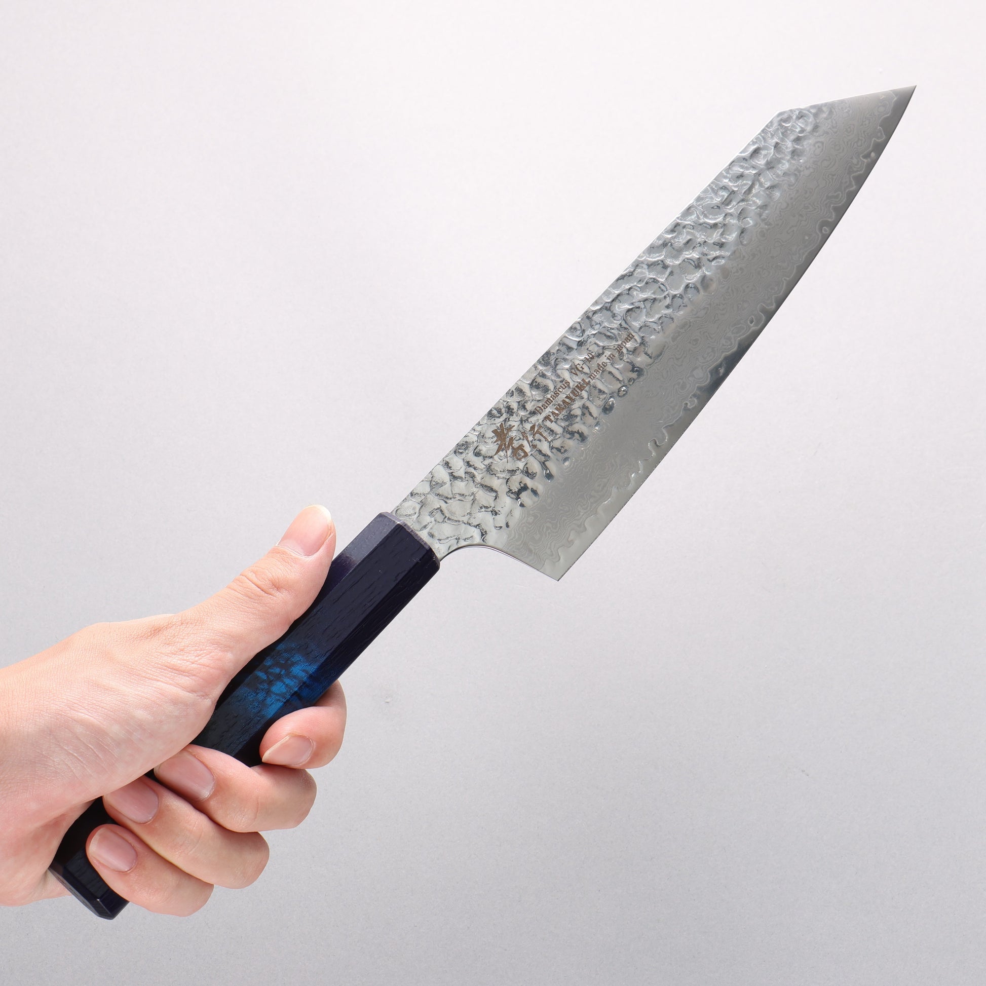 堺 孝行 なないろ VG10 33層 剣型牛刀包丁 190mm ABS樹脂(群青べっ甲)柄 - 清助刃物