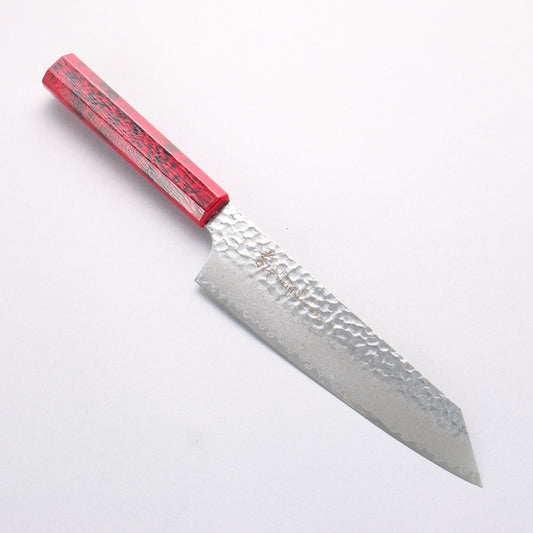 堺 孝行 なないろ VG10 33層 剣型牛刀包丁 190mm ABS樹脂(赤べっ甲)柄 - 清助刃物