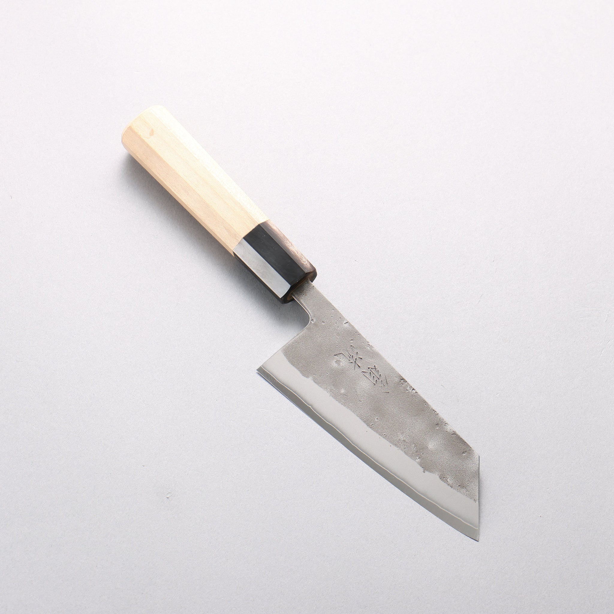 翁流 SLD鋼 梨地 小文化包丁 125mm 朴柄 - 清助刃物