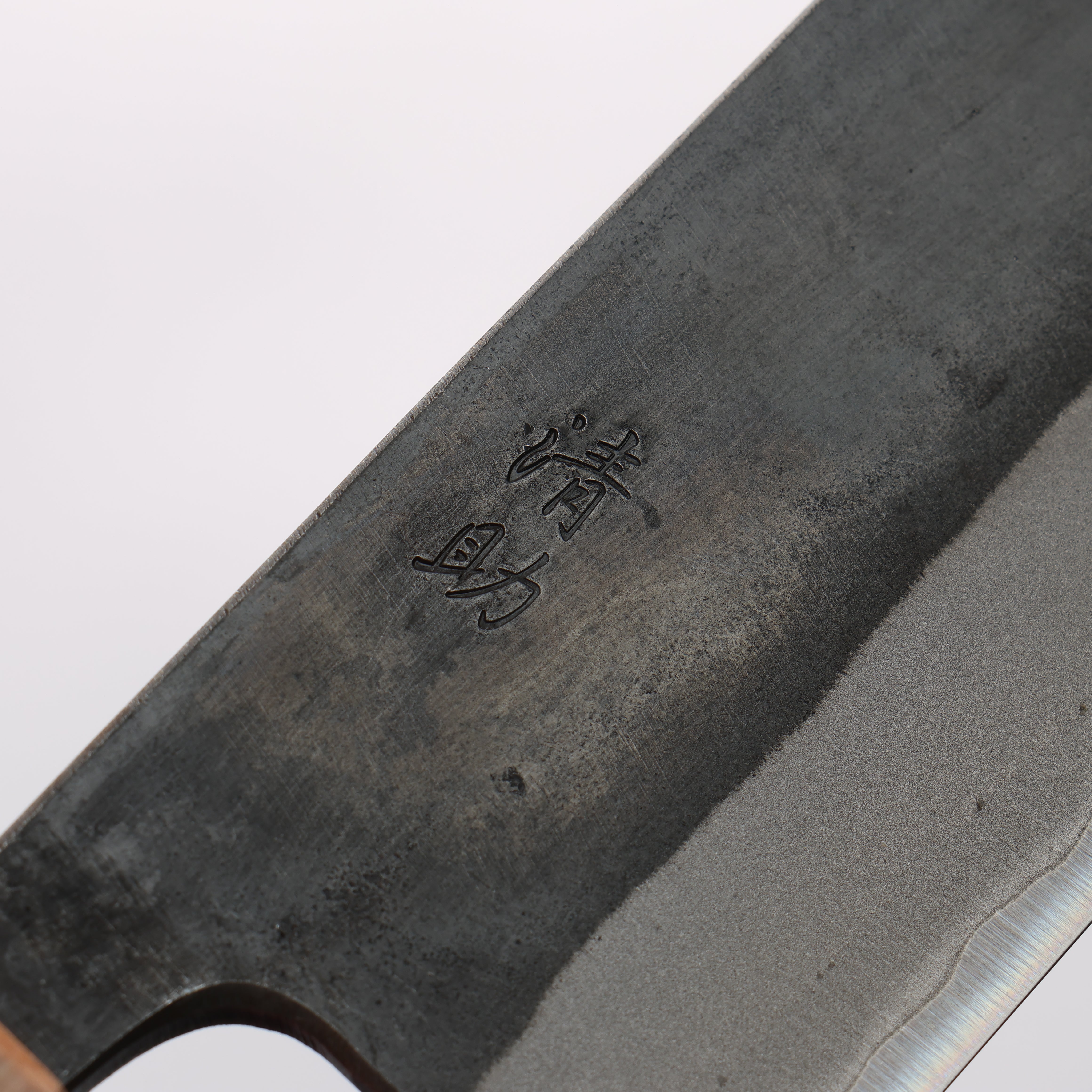 清助 青ニ鋼 黒仕上げ 三徳包丁 170mm 焼栗 （口輪：サクラ）柄 - 清助刃物