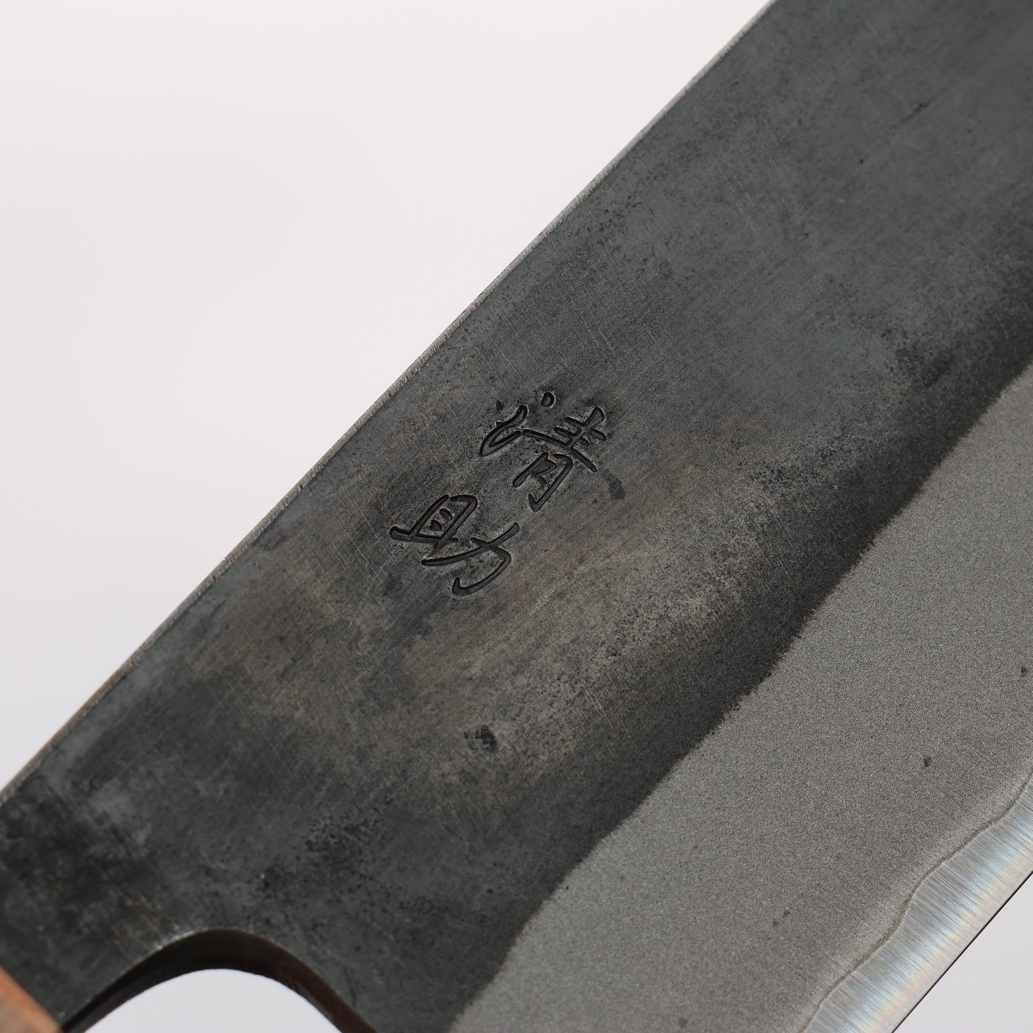清助 青ニ鋼 黒仕上げ 三徳包丁 170mm 焼栗 （口輪：サクラ）柄 - 清助刃物