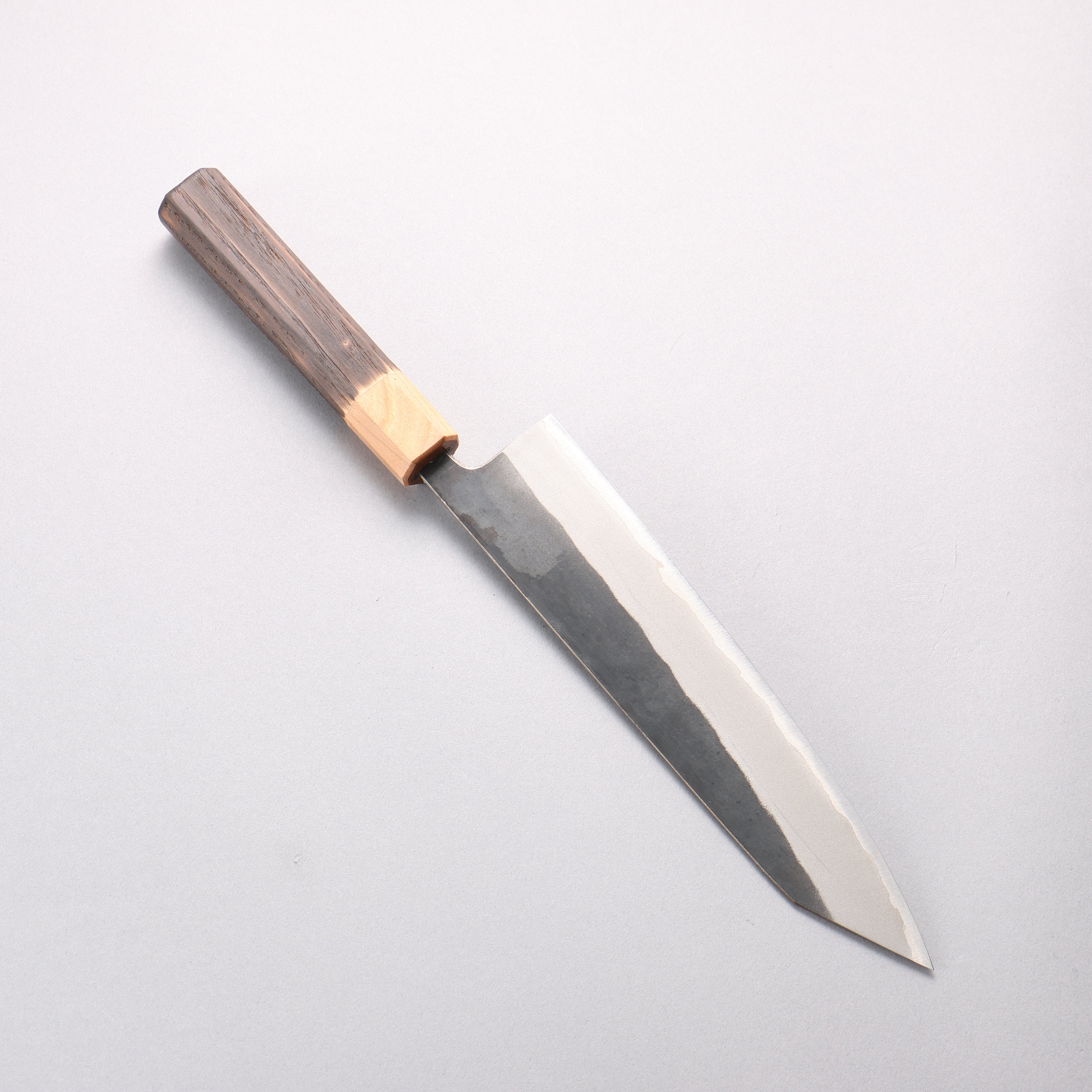 清助 青ニ鋼 黒仕上げ 切付牛刀包丁 210mm 焼栗 （口輪：サクラ）柄 - 清助刃物