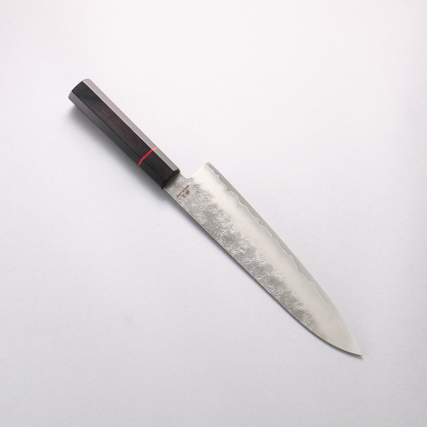 樋口 銀三鋼 梨地 牛刀包丁 210mm 黒合板柄 - 清助刃物