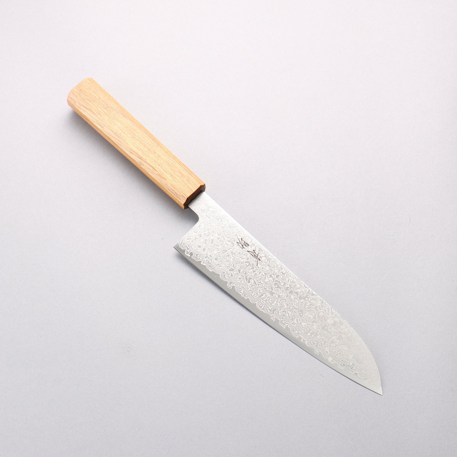 清助 ZA-18 ダマスカス 磨き仕上げ 三徳包丁 180mm 白樫柄 - 清助刃物