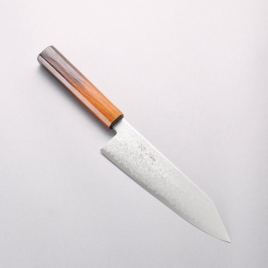 清助 V金10号 ダマスカス 切付三徳包丁 180mm 焼木漆塗り柄 - 清助刃物