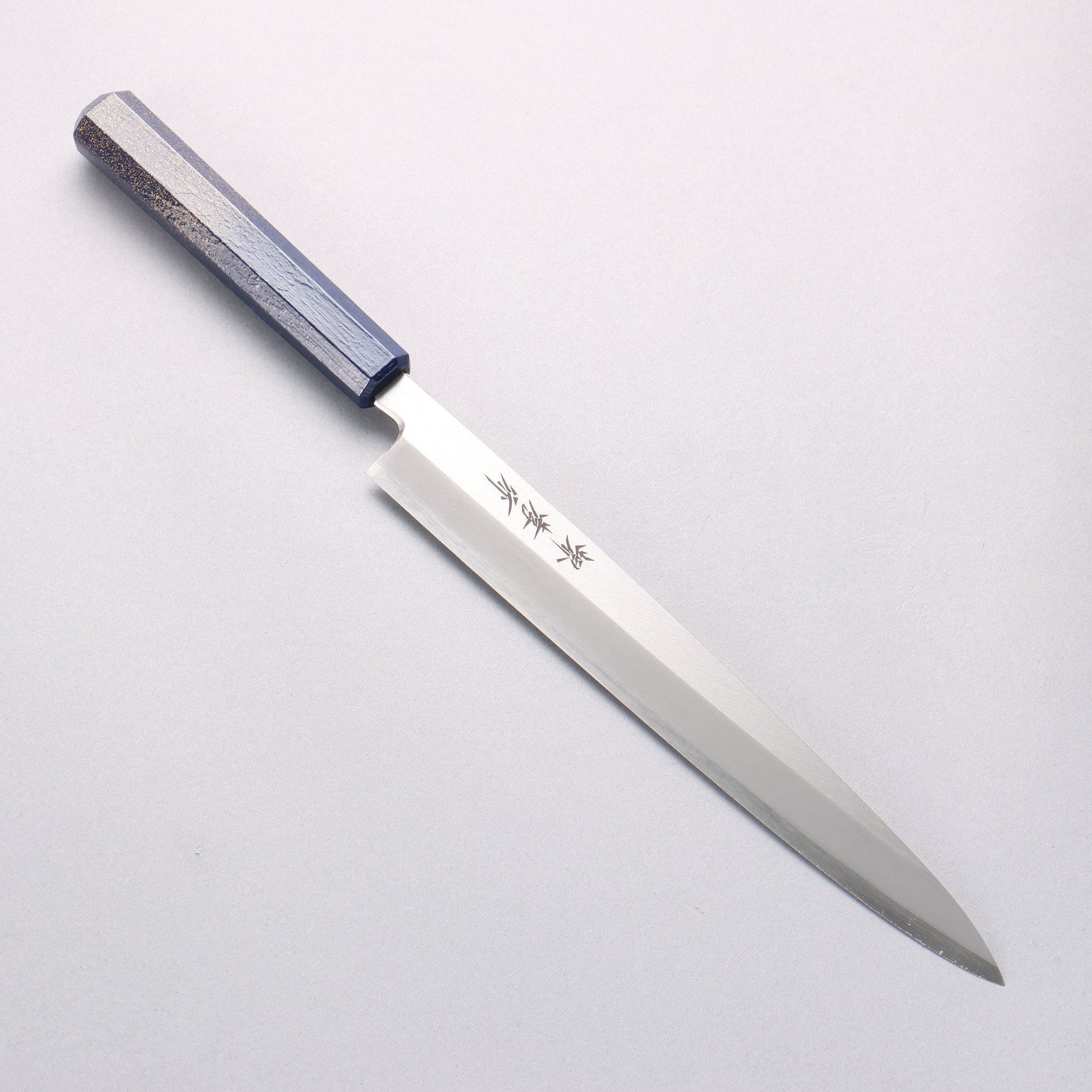 堺 孝行 なないろ INOX モリブデン鋼 柳刃包丁 240mm ABS樹脂(群青パール)柄 - 清助刃物