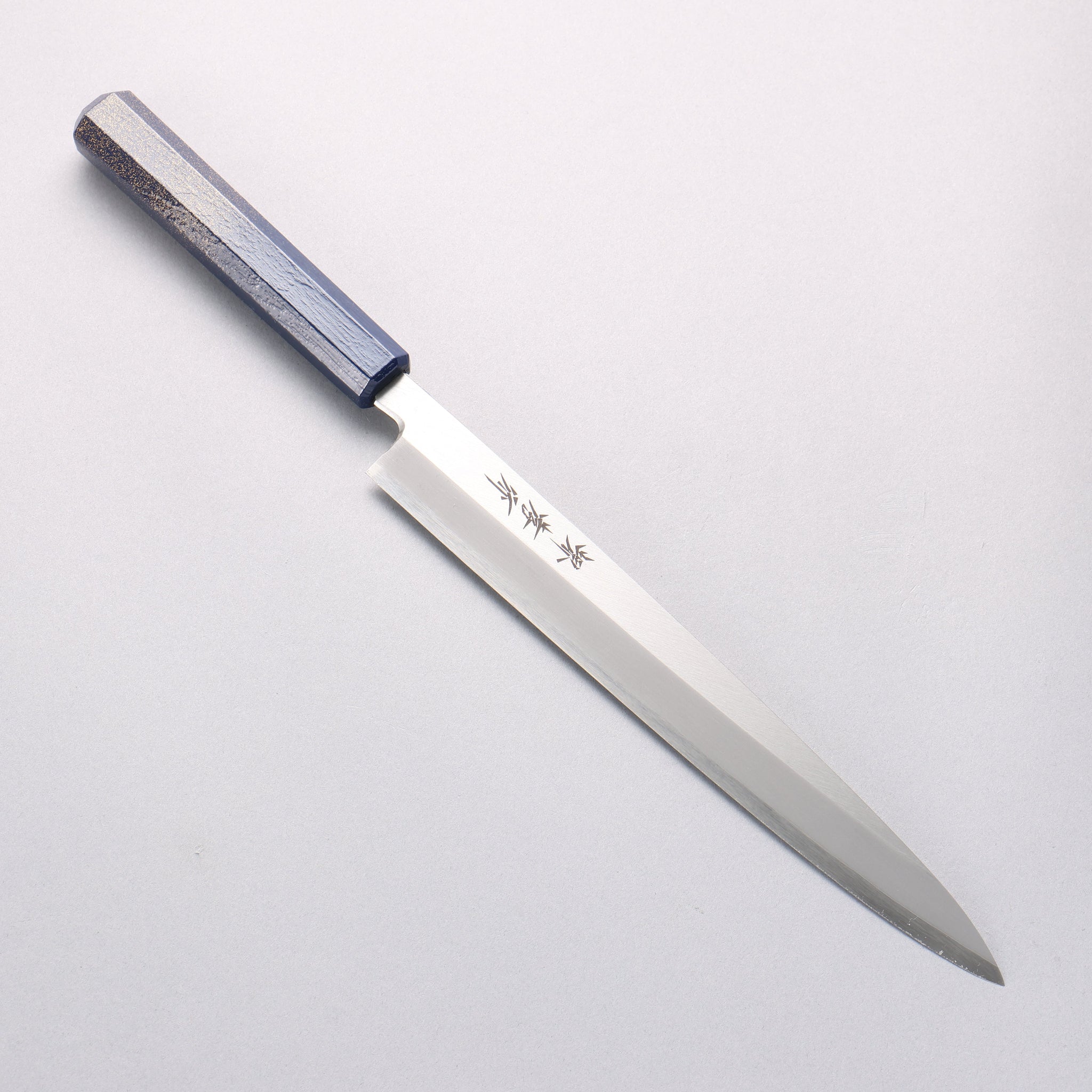 堺 孝行 なないろ INOX モリブデン鋼 柳刃包丁 240mm ABS樹脂(群青パール)柄 - 清助刃物