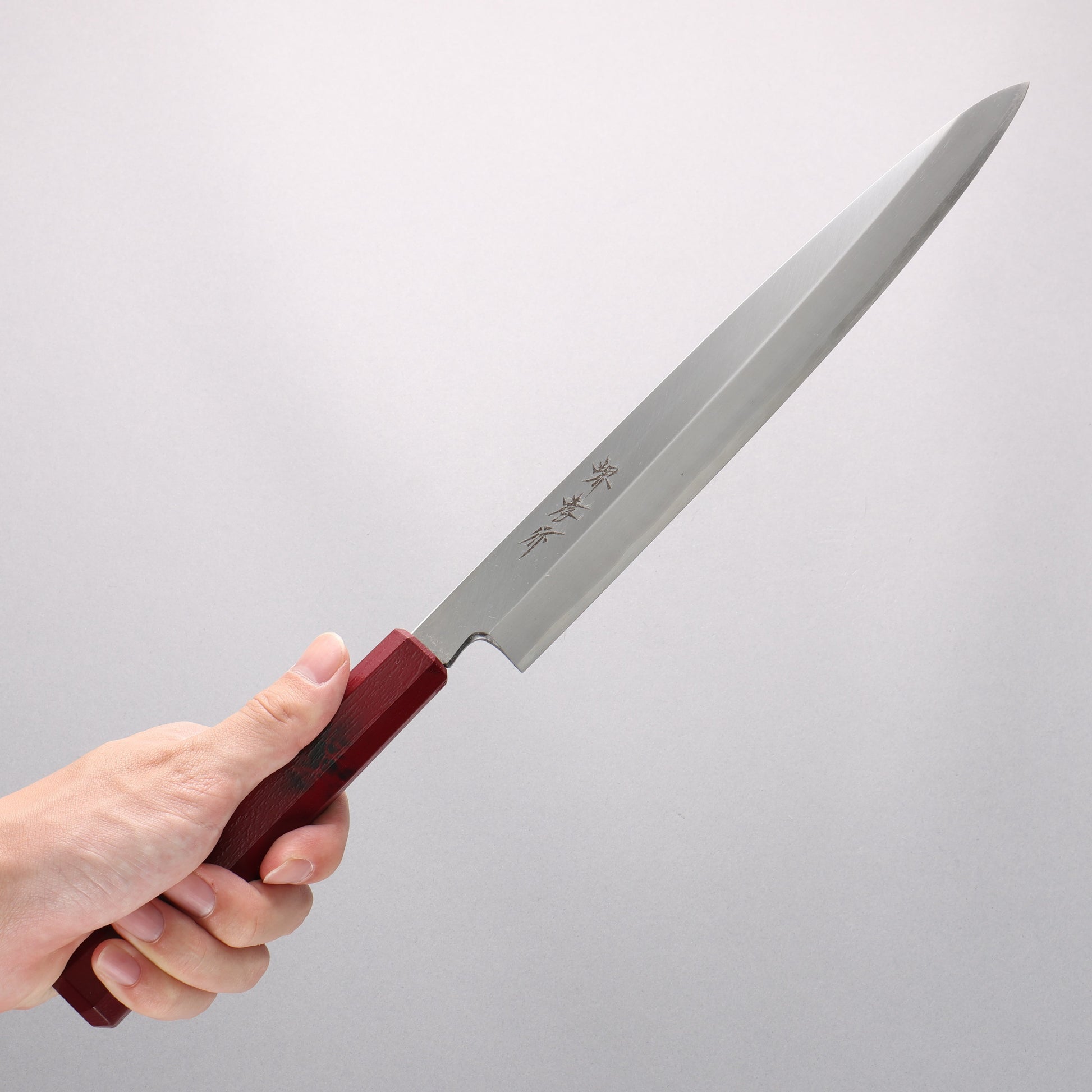 堺 孝行 なないろ INOX モリブデン鋼 柳刃包丁 270mm ABS樹脂(赤べっ甲)柄 - 清助刃物