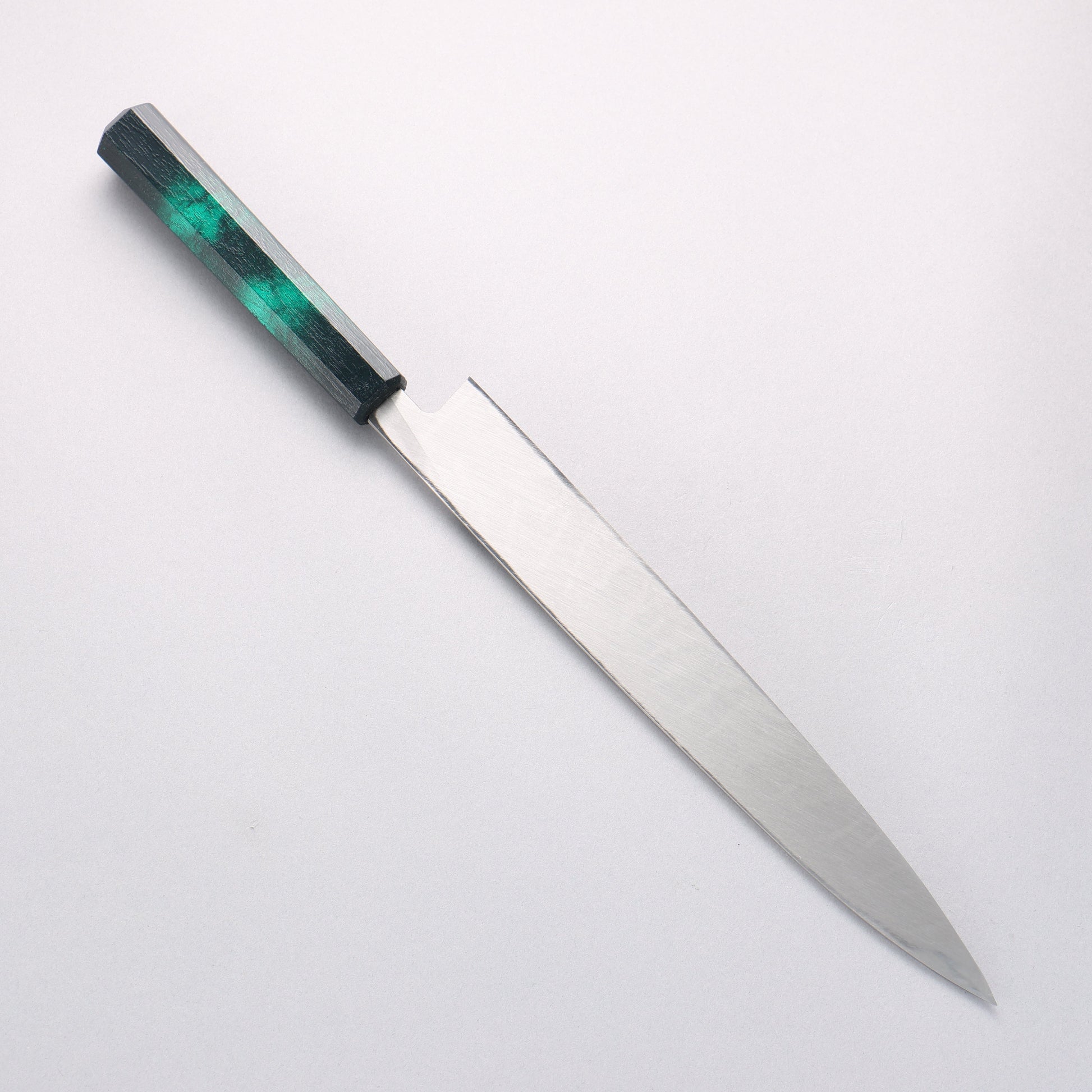 堺 孝行 なないろ INOX モリブデン鋼 柳刃包丁 270mm ABS樹脂(緑べっ甲)柄 - 清助刃物