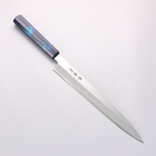 堺 孝行 なないろ INOX モリブデン鋼 柳刃包丁 270mm ABS樹脂(群青べっ甲)柄 - 清助刃物