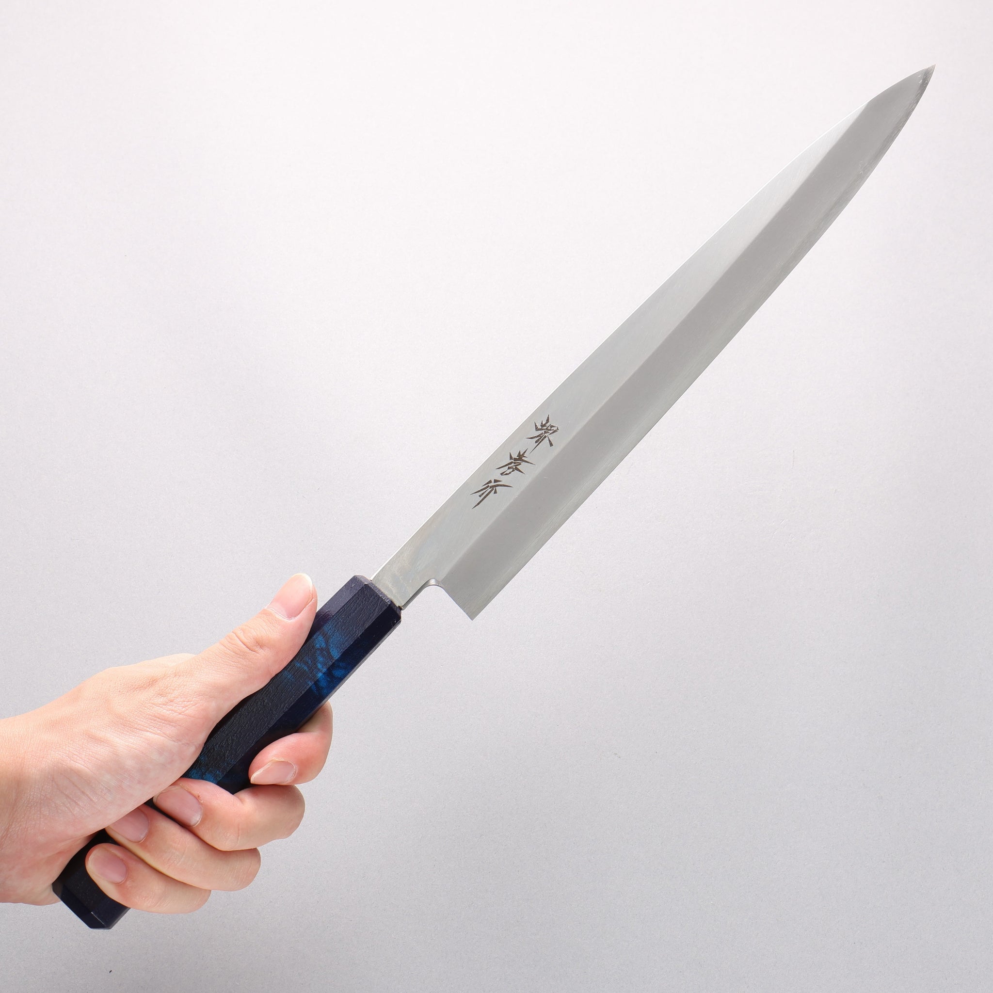 堺 孝行 なないろ INOX モリブデン鋼 柳刃包丁 270mm ABS樹脂(群青べっ甲)柄 - 清助刃物