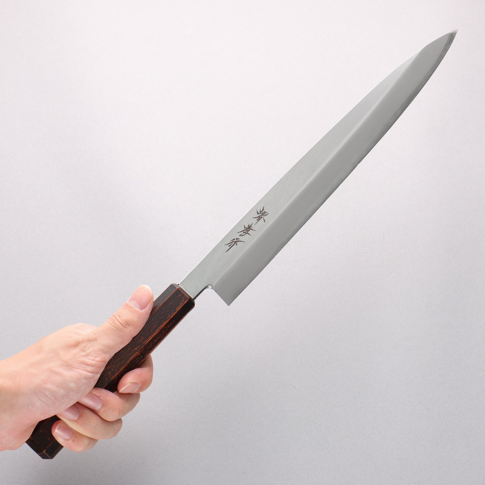 堺 孝行 なないろ INOX モリブデン鋼 柳刃包丁 270mm ABS樹脂(レトロ木目)柄 - 清助刃物