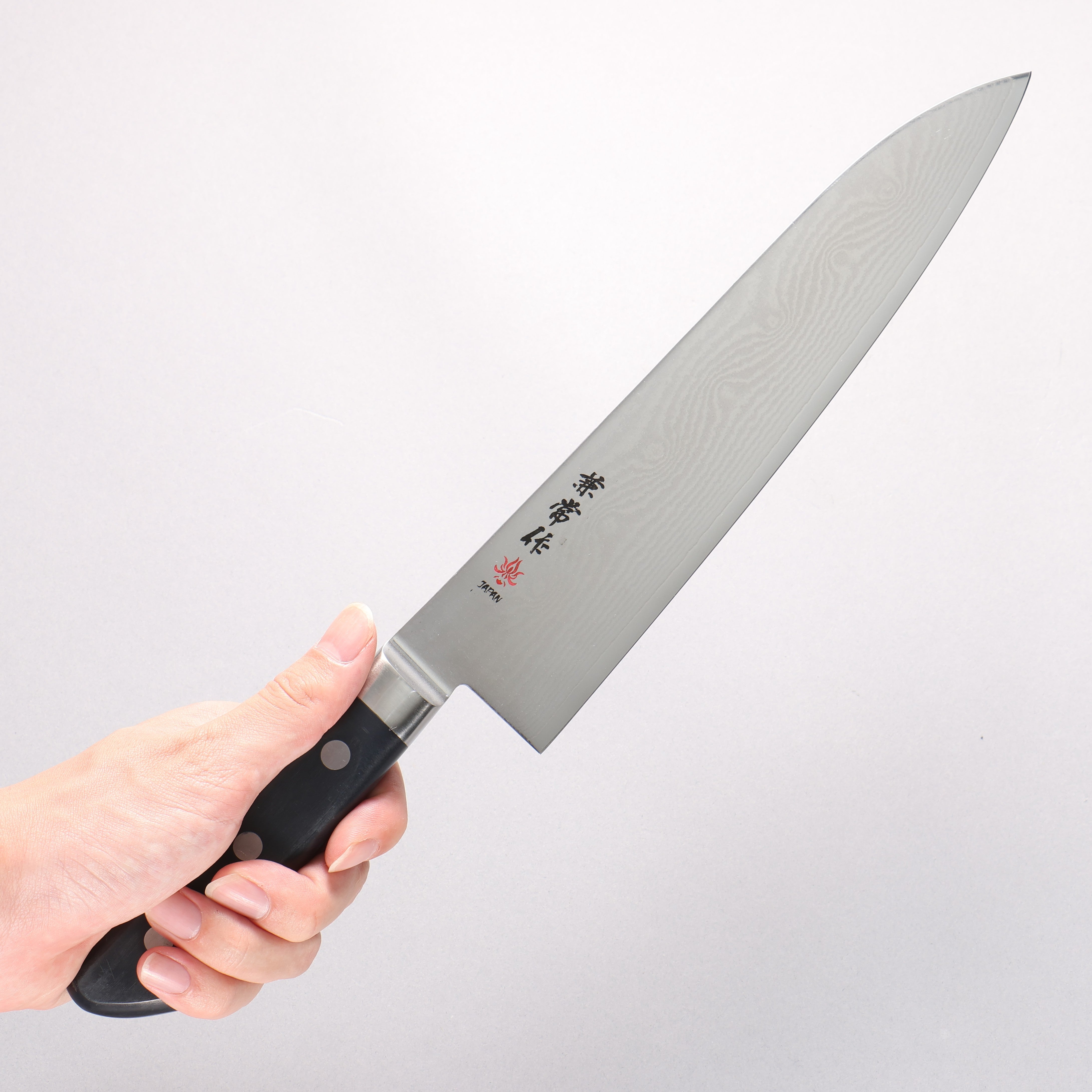 兼常 VG10 33層 ダマスカス 牛刀包丁 240mm プラスチック柄 – 清助刃物