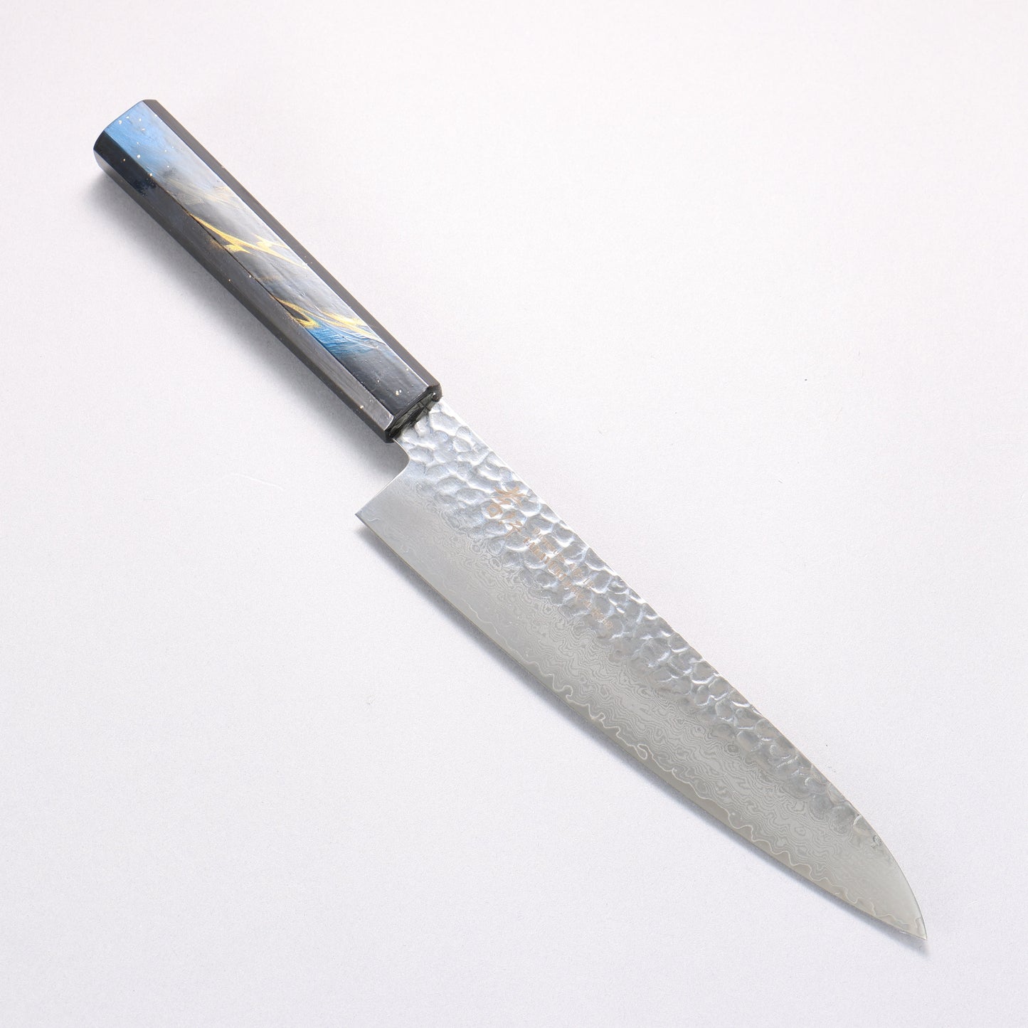 堺 孝行 V金10号 33層ダマスカス 牛刀包丁  210mm 樫の木漆塗り(彩宇)柄