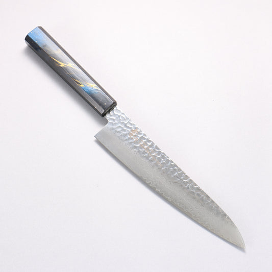 堺 孝行 V金10号 33層ダマスカス 牛刀包丁  210mm 樫の木漆塗り(彩宇)柄