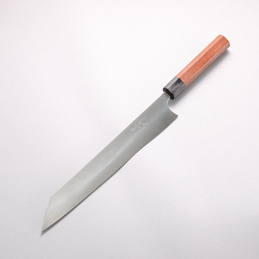 柴田崇行 甲鉄 青スーパー鋼 筋引包丁 270mm 紫檀 (口輪：黒合板)柄 