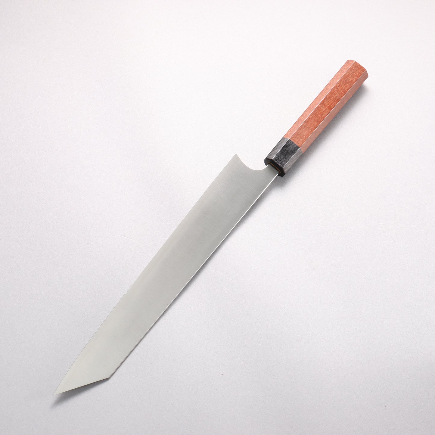 柴田崇行 甲鉄 青スーパー鋼 筋引包丁 270mm 紫檀 (口輪：黒合板)柄 