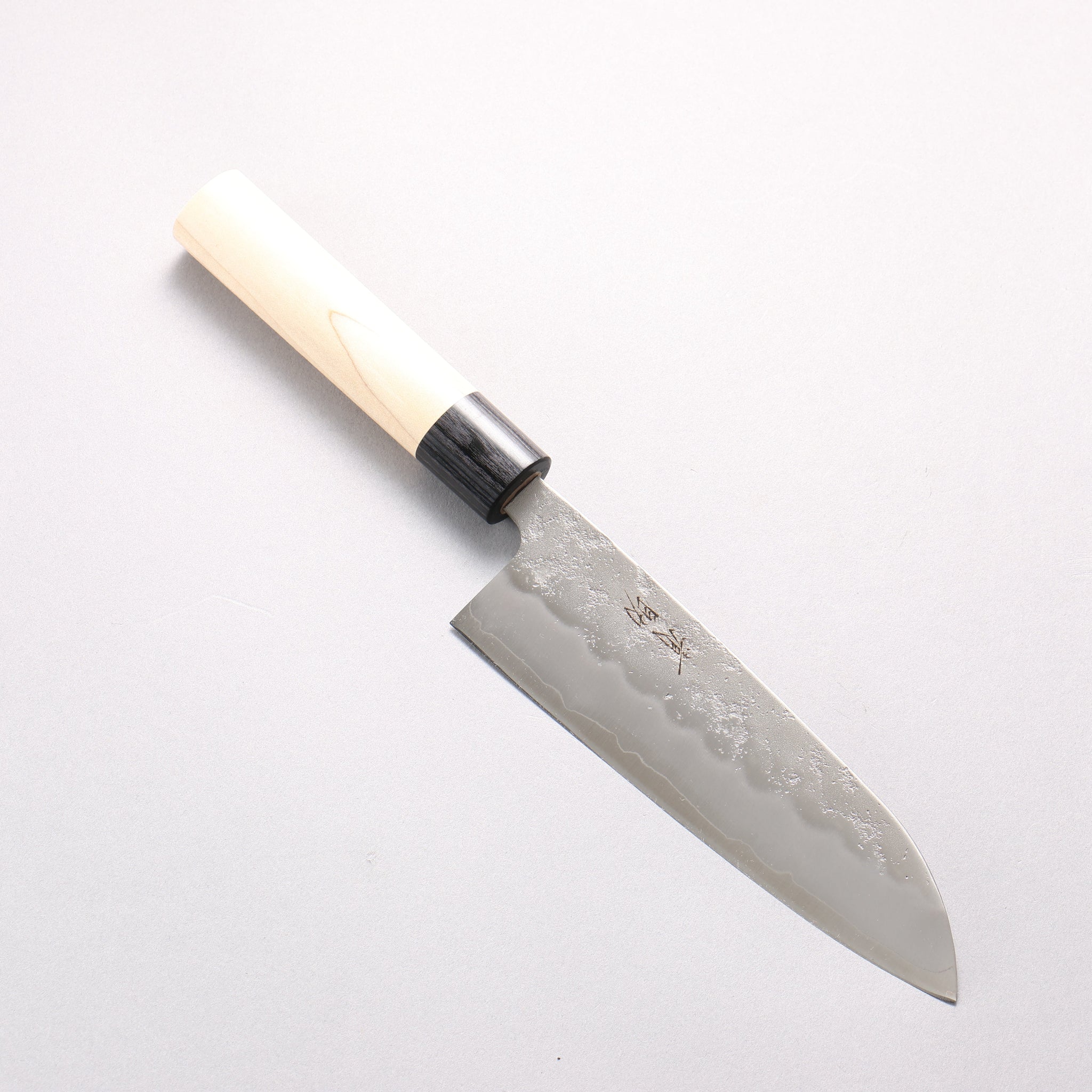 清助 銀三鋼 梨地 三徳包丁 165mm 朴柄 - 清助刃物
