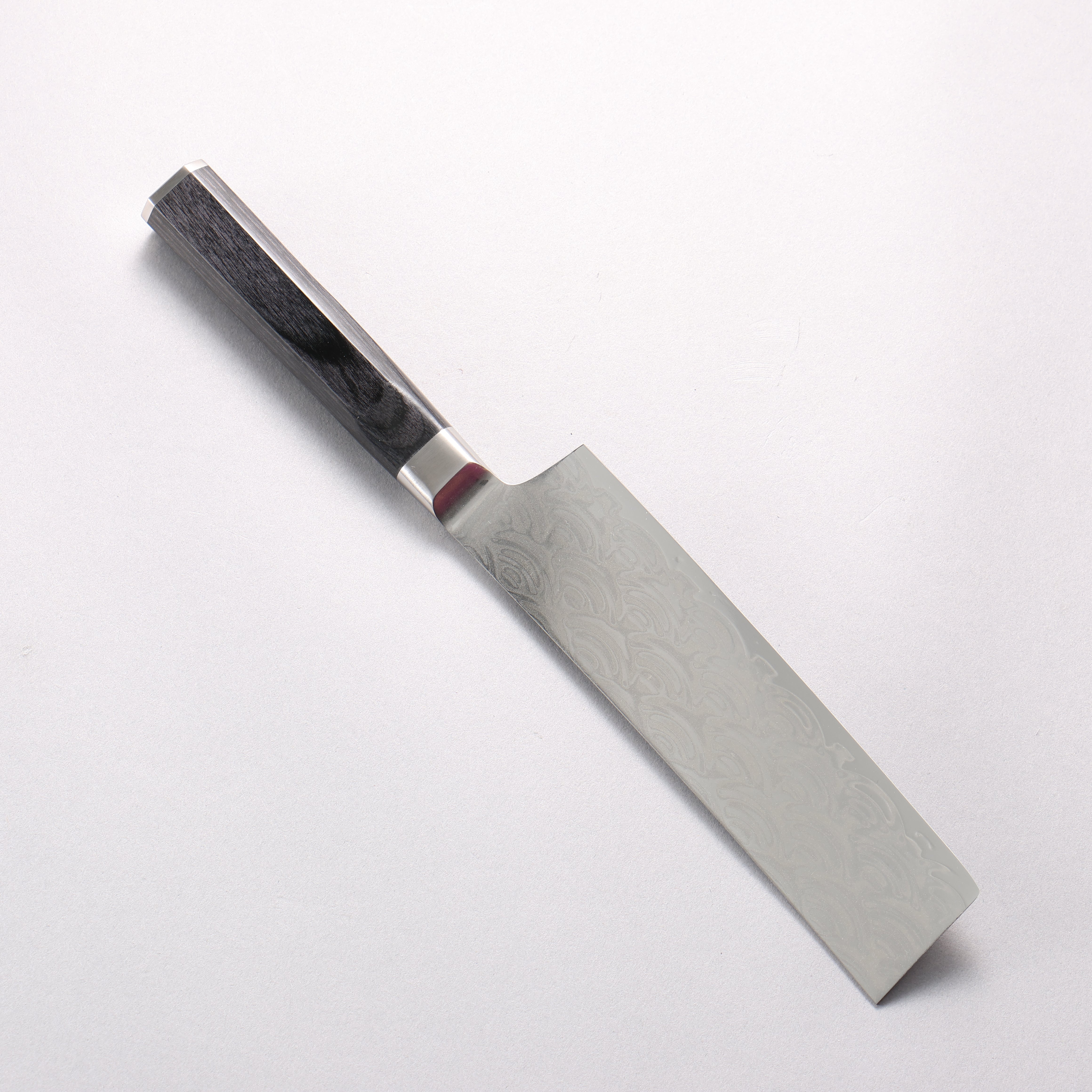 堺 孝行 青海波 Böhler SP スチール 45層ダマスカス 磨き仕上げ 菜切包丁 160mm 黒合板柄 - 清助刃物