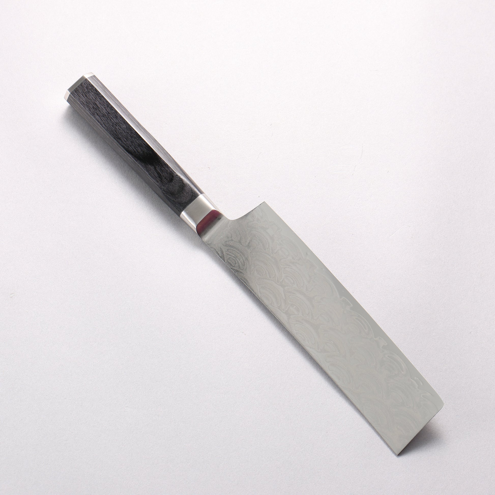 堺 孝行 青海波 Böhler SP スチール 45層ダマスカス 磨き仕上げ 菜切包丁 160mm 黒合板柄 - 清助刃物