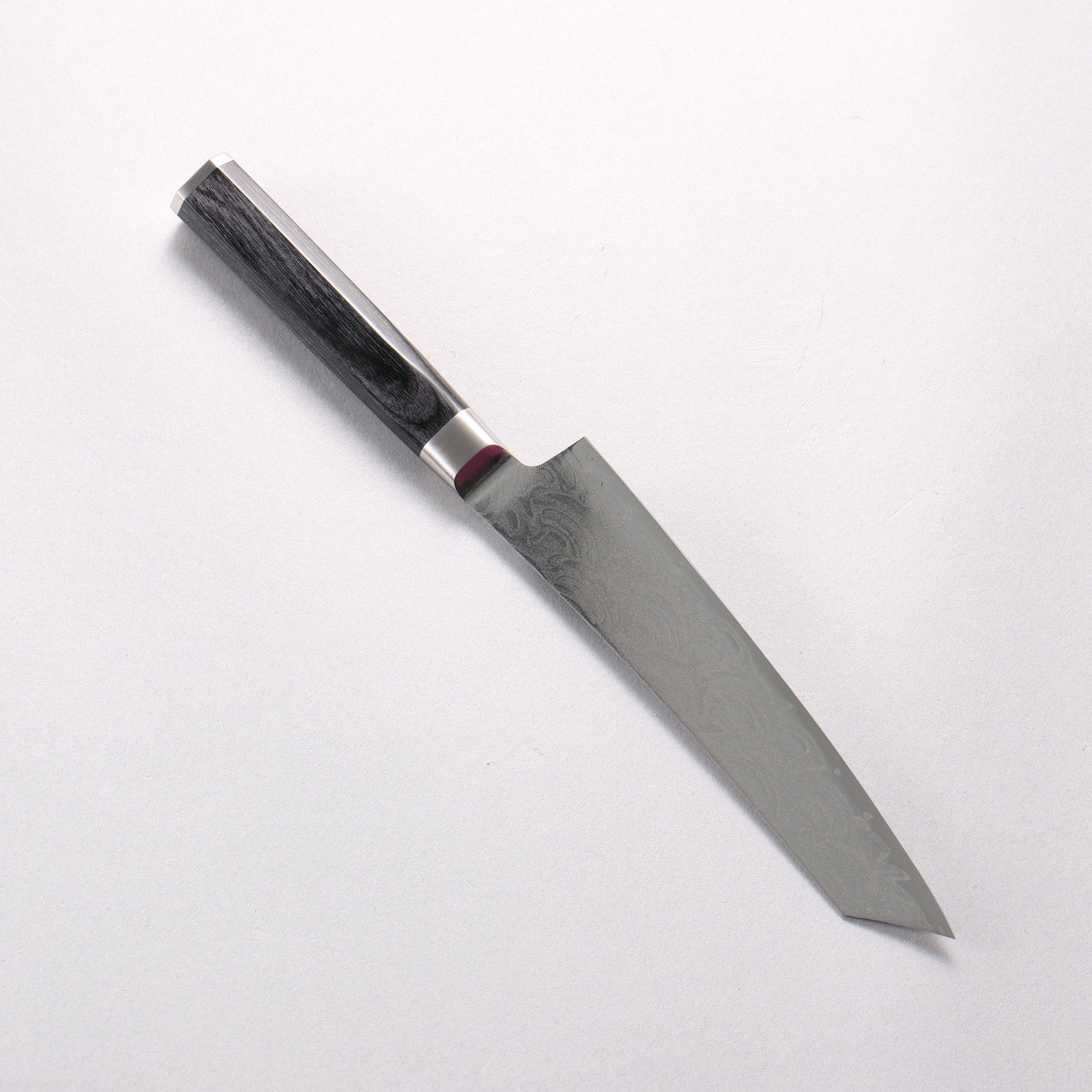 堺 孝行 青海波 Böhler SP スチール 45層ダマスカス 磨き仕上げ 剣型ペティナイフ包丁 150mm 黒合板柄