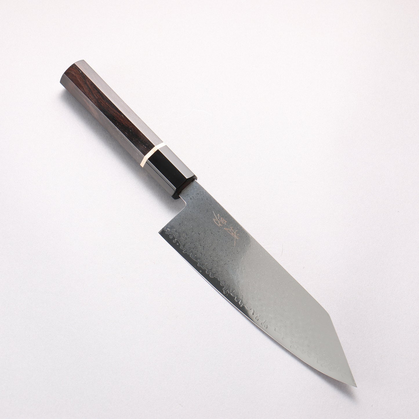清助 V金10号 33層ダマスカス 文化包丁 180mm 黒檀(白輪）柄 - 清助刃物