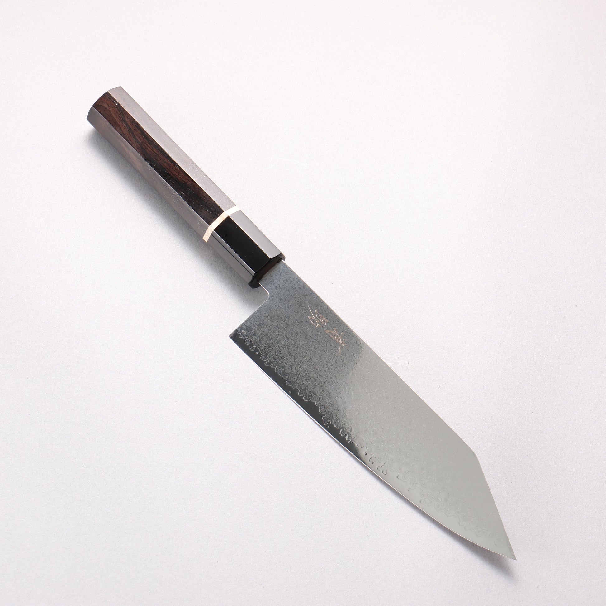 清助 V金10号 33層ダマスカス 文化包丁 180mm 黒檀(白輪）柄 - 清助刃物