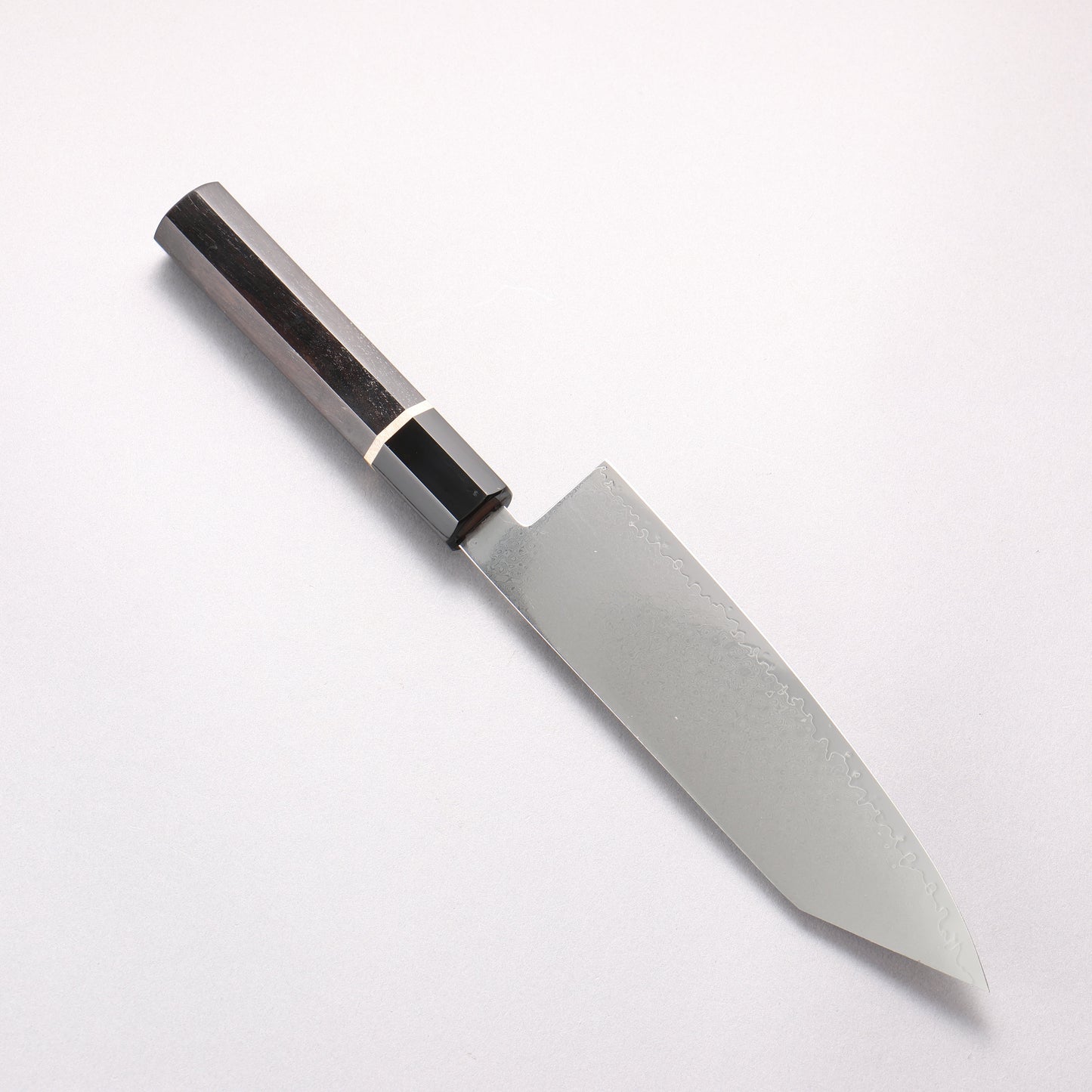 清助 V金10号 33層ダマスカス 文化包丁 180mm 黒檀(白輪）柄 - 清助刃物