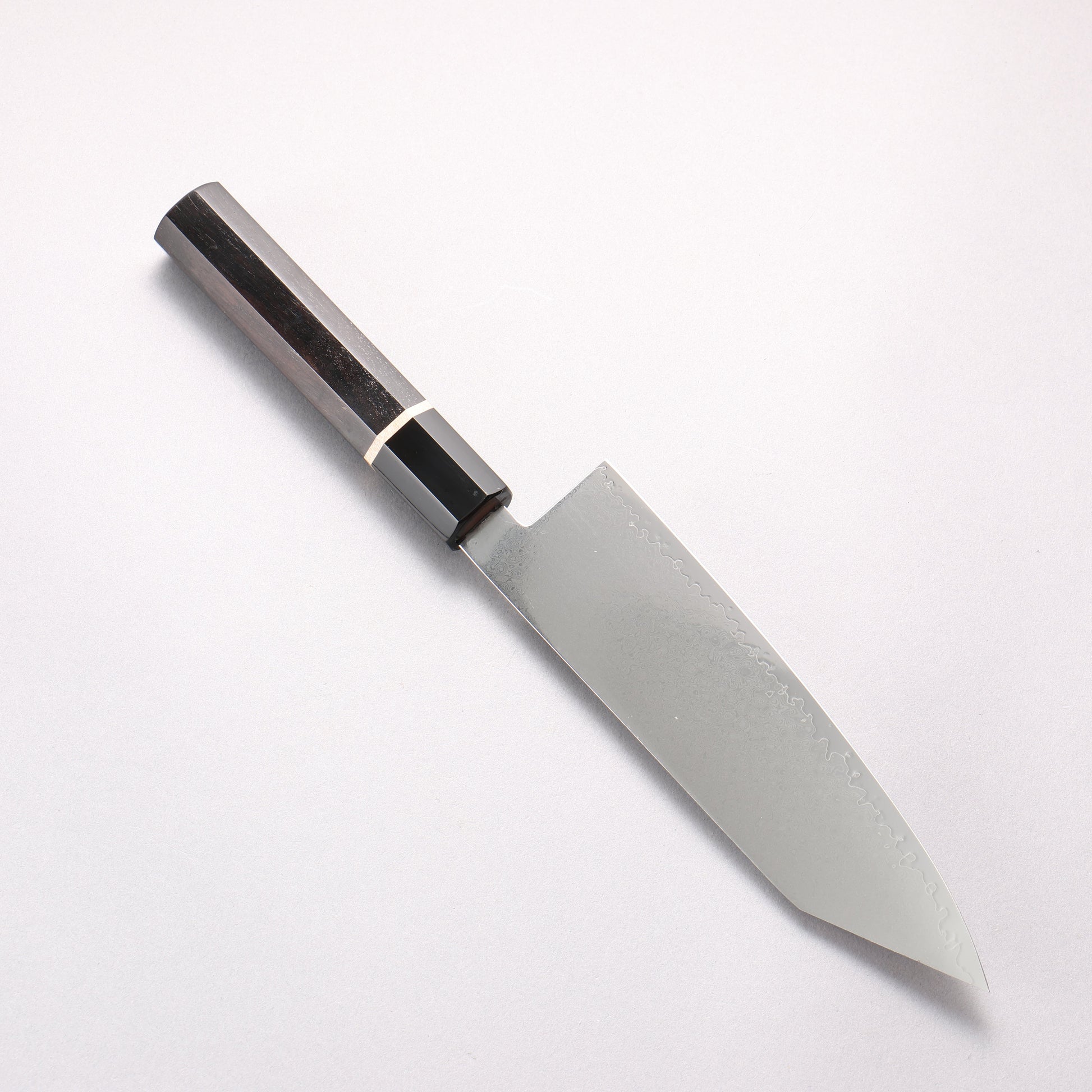 清助 V金10号 33層ダマスカス 文化包丁 180mm 黒檀(白輪）柄 - 清助刃物