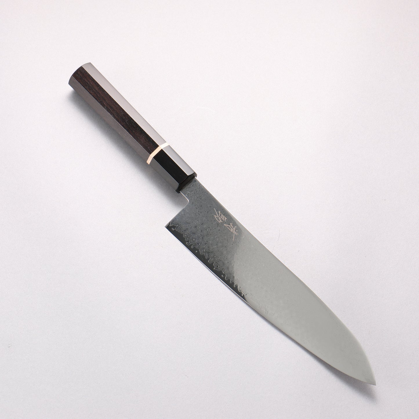 清助 V金10号 33層ダマスカス 牛刀包丁 210mm 黒檀(白輪）柄 - 清助刃物