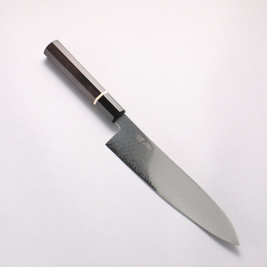 清助 V金10号 33層ダマスカス 牛刀包丁 210mm 黒檀(白輪）柄 - 清助刃物