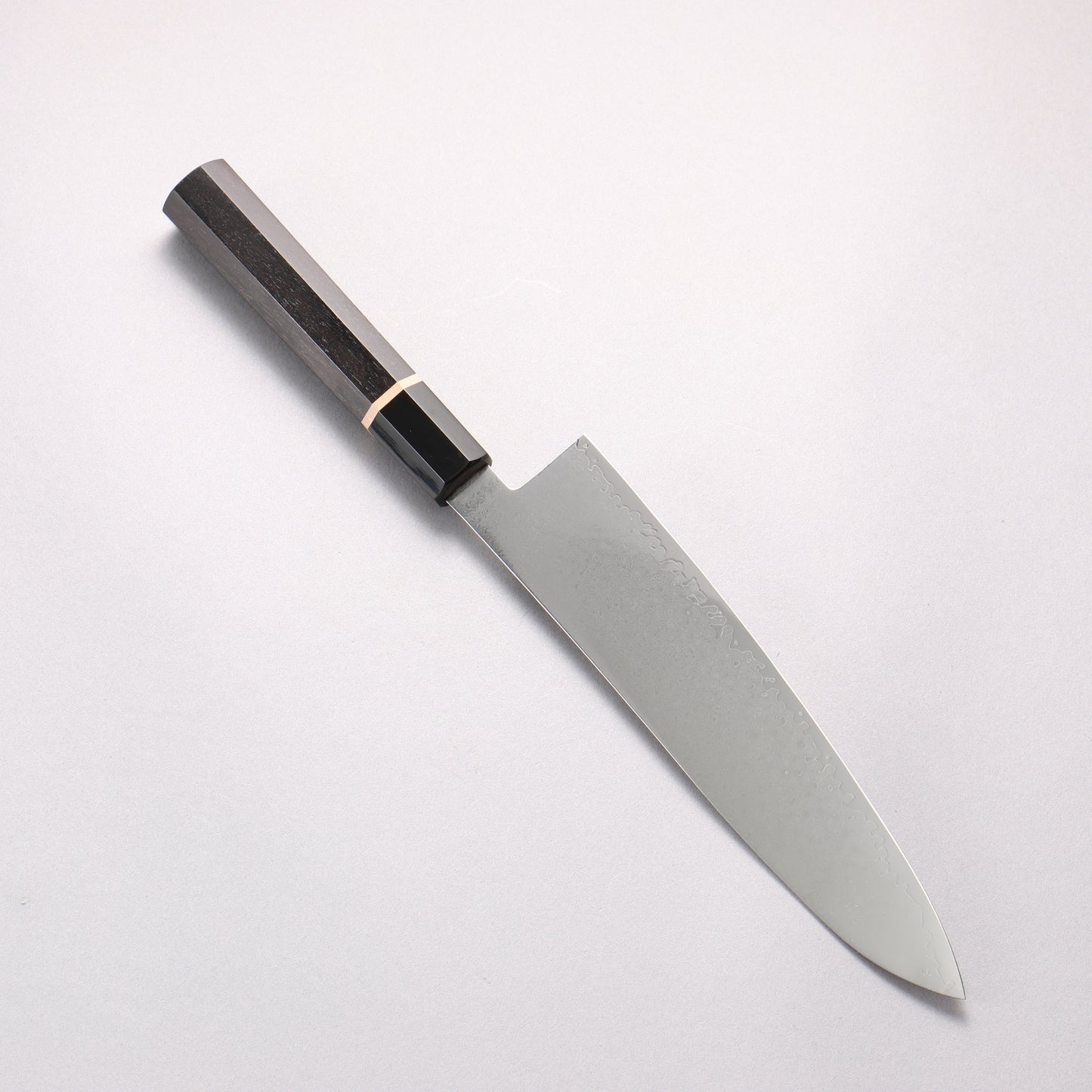 清助 V金10号 33層ダマスカス 牛刀包丁 210mm 黒檀(白輪）柄 - 清助刃物