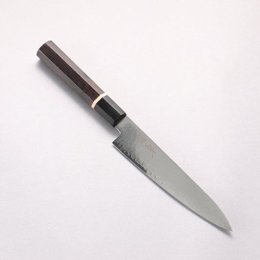 清助 V金10号 33層ダマスカス ペティーナイフ 150mm 黒檀(白輪）柄 - 清助刃物