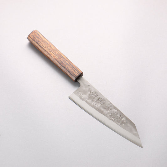 翁流 SLD鋼 梨地 文化包丁 170mm 樫　（煤黒）柄 