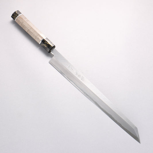 堺 孝行 白虎 白一鋼 切付柳刃包丁 300mm スタビライズドウッド柄 鞘付き