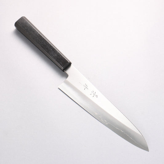 景清 銀三鋼 牛刀包丁 210mm 黒漆塗り (朴)柄