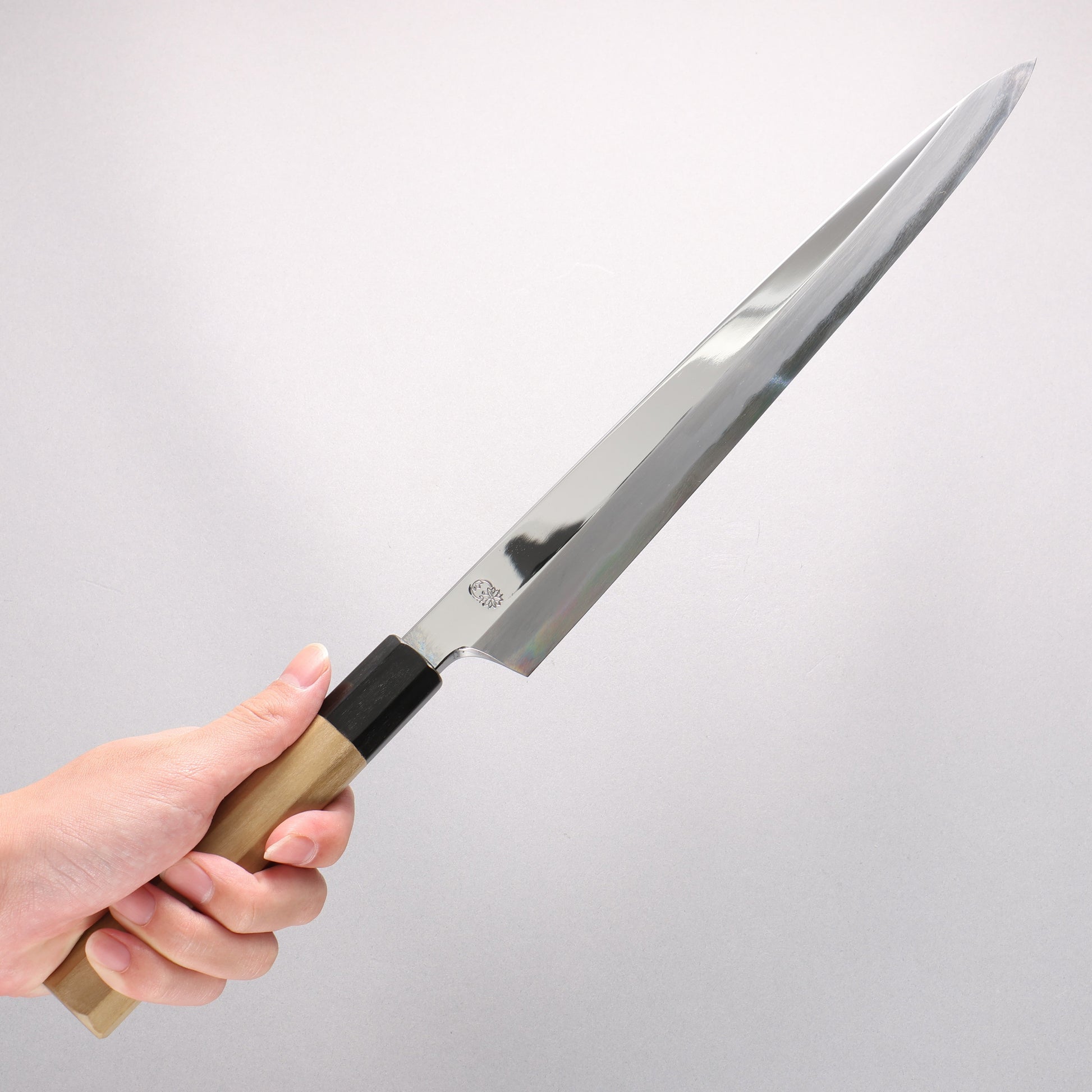 重陽 白鋼 鏡面仕上げ 柳刃包丁 300mm - 清助刃物